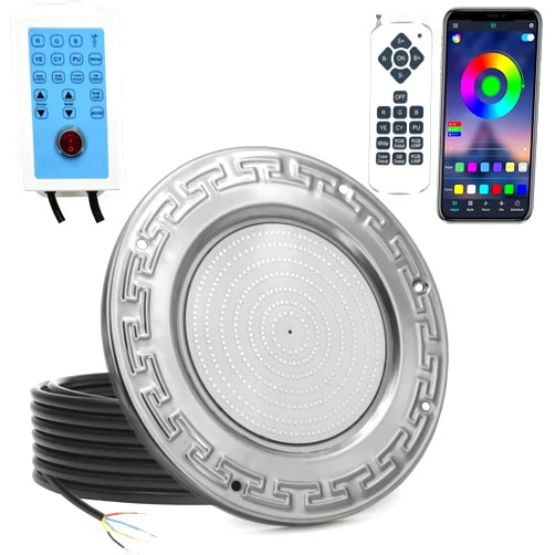 Awanhe Pool Lights for Inground Pool, 60W 10 Inch LED Inground Pool Light with Controller, Remote and APP Control for Wet Niche, Color Changing Underwater Swimming Pool Lights with 50 Foot Cord
