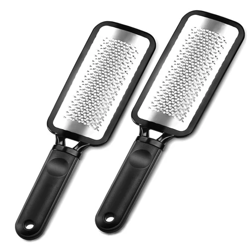 MODENGKONGJIAN Foot Rasp Foot File, 2 Pcs Stainless Steel Pedicure Callus Remover for Feet, Professional Foot Care Tools for Pedicure to Removes Hard Skin Corns for Dry and Wet Feet