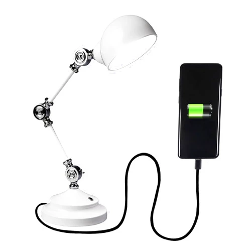 OttLite Revive LED Desk Lamp, White – 3 Brightness Settings, Touch Activated Controls, Three Adjustable Knobs, USB Charging Port, ClearSun LED Technology