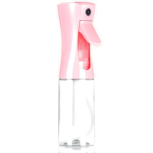Milukon Spray Bottle, Fine Mist Spray Bottle for Hair, Ultra-Fine Continuous Spray Bottle for Skincare, Plant Care, Pet Grooming, Cleaning and Disinfection, Refillable Spray Container (1Pcs Pink Clear 6.8oz)