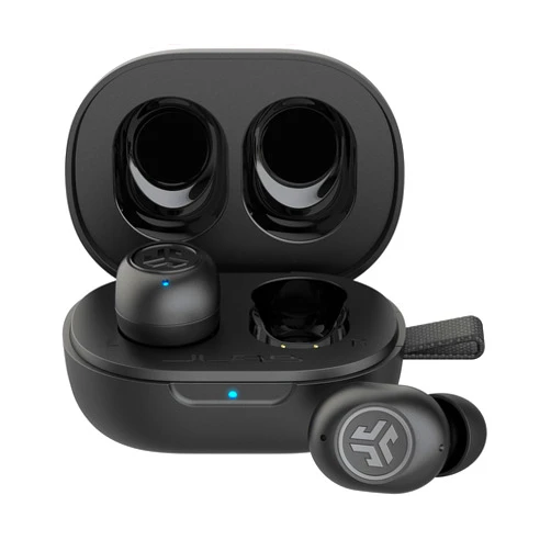 JLab JBuds Mini True Wireless Bluetooth Earbuds + Charging Case, Charcoal Black, IP55 Sweat and Dust Proof, Bluetooth Multipoint, Be Aware Audio, 3 EQ Sound Settings, Crystal Clear Calls