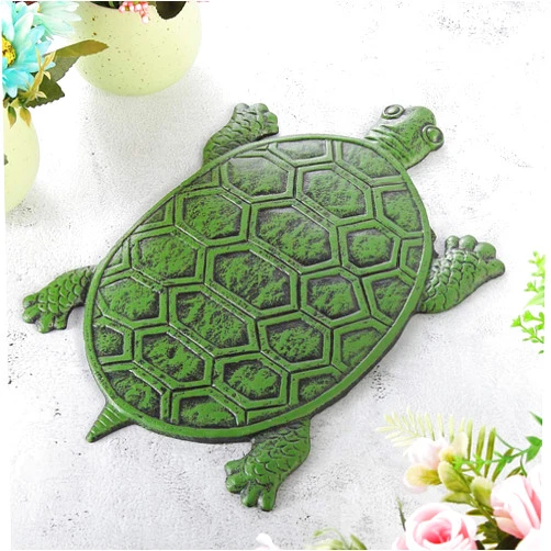 MDLUU Cast Iron Stepping Stone, Turtle Stepping Stone, Decorative Tortoise Flagstone for Lawn, Yard, Garden Walkway