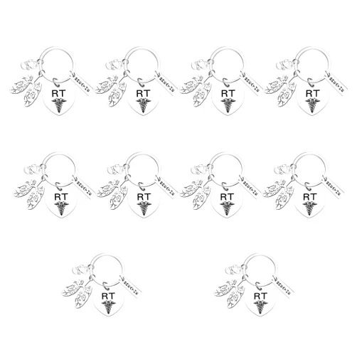 Xiahuyu 10 Pcs Respiratory Therapist Keychain Respiratory Therapist Appreciation Gifts RT Student Gift RT Graduation Gift RT Nurse Gift Radiology Tech Gift Christmas Birthday Retirement RT Week Gift