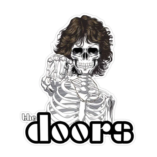 Pinkman Tailor Skull Sticker 27 Club Music Band Inspired Vinyl Bumper Skull Decal Stickers for Luggage, Cars, Boats, Laptops, Water Bottles, etc. (5 inches x 4.6 inches (13 cm x 12 cm)), White