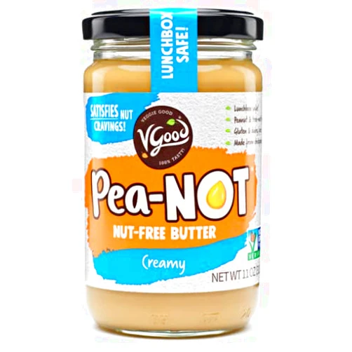 VGood PeaNOT Butter SMOOTH - Plant-based, Nut-free Peanut-free Spread - School Safe, Vegan/Vegetarian Friendly, GMO Free, Protein-rich & Free from Top 8 Food Allergens - Tastes Like PB - 11 oz.