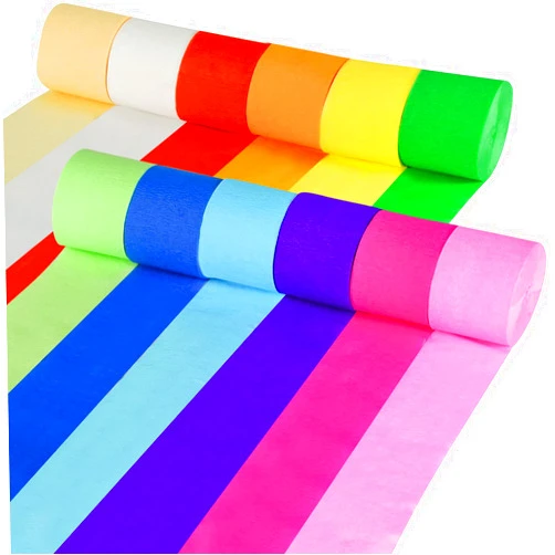 Tuzier Crepe Paper Streamers for Party Birthday Decorations 12 Rolls 984ft
