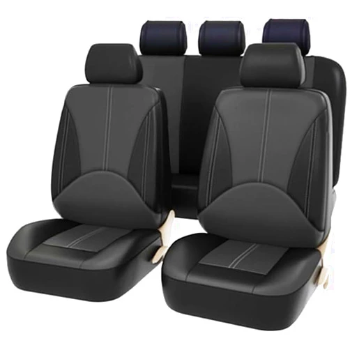 CfuLLi Car Seat Cover Sets for Aston Martin Vanquish,Front Rear Covers Protector Waterproof Breathable Comfortable Full Surround Kit Airbag Compatible Accessories,Grey