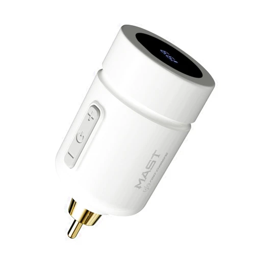 Mast Tattoo Flyb Wireless Tattoo Battery Power Supply for Tattoo Pen Machine, Cordless RCA Jack, Fast Charger Tattoo Battery (White)