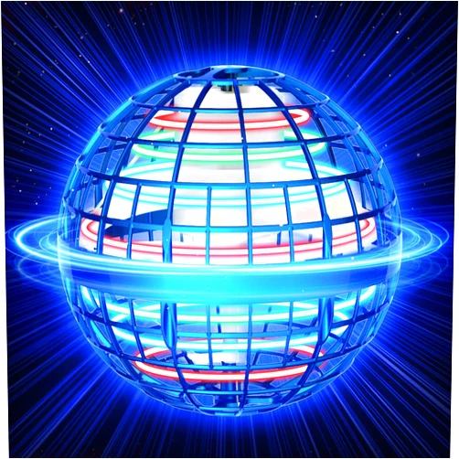 CASEIER Flying Orb Ball Hover Toy, Hand Controlled Floating Ball with RGB Light, 360° Boomerang Fly Balls for Outdoor Indoor Toys, Magic Levitating Space Toys for Adults Kids Gifts(Blue)