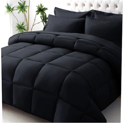 JOLLYVOGUE Queen Comforter Set, 7-Piece Bed in a Bag Queen, Ultra-Soft Comforters Queen Size, Queen Size Comforter Sets, Goose Down Alternative, Oeko-TEX Certified, Sheets & Pillowcases