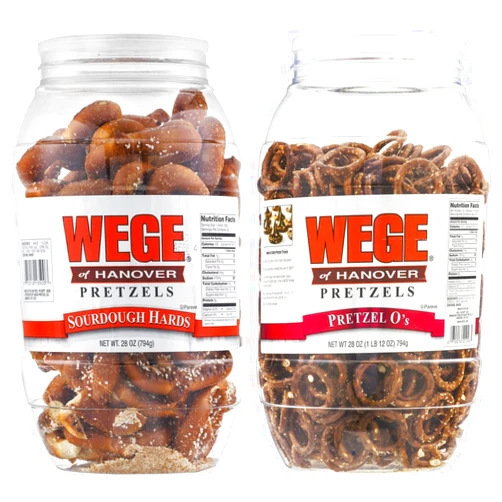 Wege Of Hanover Sourdough Hards & Pretzel O's Variety 2- Pack 28 oz. Barrels