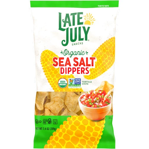 Late July Sea Salt Dippers Organic Tortilla Chips, 7.4 Oz Bag