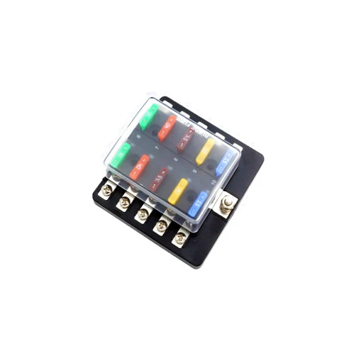 JALYKA Ten-Way Fuse Bottom Box seat car Modification with Screws to fix high Power with 10-Way PD Medium Insurance Plug (with Plug)
