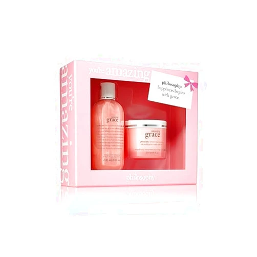 philosophy amazing grace firming body emulsion - luxury scented body lotion - formulated with shea butter for fast absorbing hydration - skin feels soft and smooth - suitable for all skin types