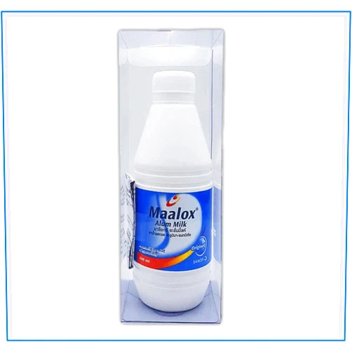 Maalox Alum Milk 8.0 Fluid Ounces (International Package with English Product Leaflet) Effective for Symptomatic Relief of Peptic Ulcer, Heart Burn, Dyspepsia Due to Excessive Gastric Acid