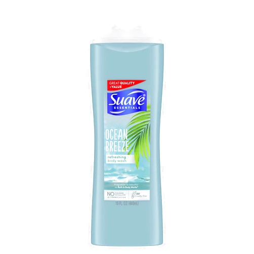 Suave Essentials Body Wash, Ocean Breeze, 15 Fl Oz (Pack of 1)