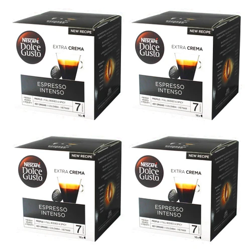NESCAFÉ DOLCE GUSTO Nescafé Dolce Gusto Espresso Intenso, Pack of 4, 4 x 16 Capsules