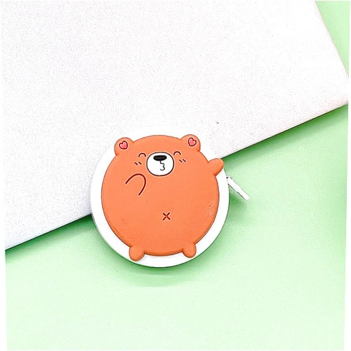 Junfamilee Bear Measuring Tape for Body, Tape Measure Retractable Pocket, 60-Inch Soft Body Tailor Sewing Ruler Bulk, Craft Cloth Measure Ruler for Kids Knitting School Kindergarten Teacher Travel (3H022)