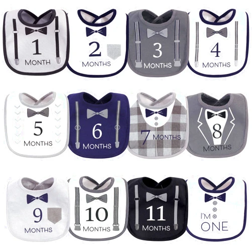 Hudson Baby Unisex BabyCotton Bibs