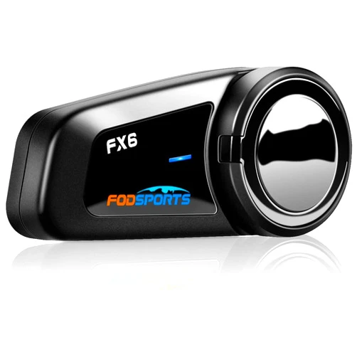 FODSPORTS Motorcycle Bluetooth Headset FX6 1000m 6 Riders Group Motorbike Intercom Waterproof Universal Bluetooth Motorcycle Helmet Communication System Voice Dial/Usable On Charge