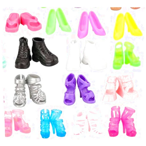 Hamourd Fashion Doll Shoes Toys - 15 Pairs 11.5 inch Doll Shoes Assorted Colors High Heel Shoes Doll
