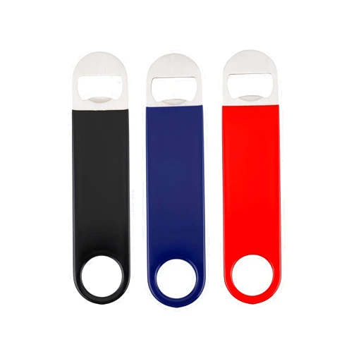 I-MART 3 Pack Bottle Opener, Stainless Steel Beer Bottle Opener, 7 Inches Rubber Coated Flat Bottle Opener