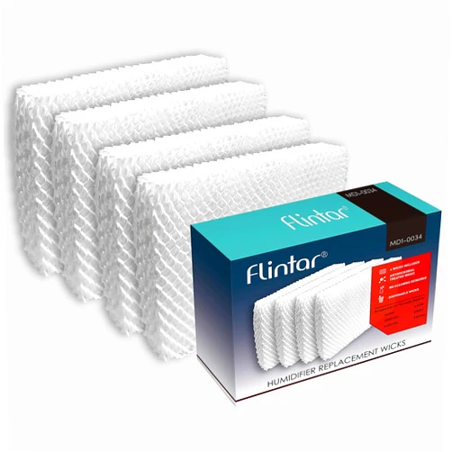 Flintar MD1-0034 Humidifier Replacement Wick Filters, Compatible with Vornado Evaporative Humidifier Evap40, Evap2, EV3, EV100, EV200, EVDC300, EVDC500, EVDC505 (Not for Evap3), 4-Pack