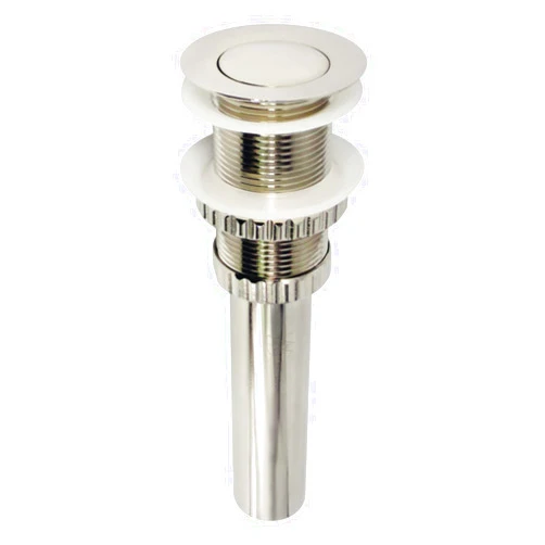 Kingston Brass EV8416 Coronet Push Pop-Up Bathroom Sink Drain Without Overflow, Polished Nickel 8.44 x 2.44 x 2.44