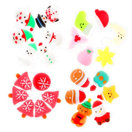 VICASKY 24pcs Pinch Toys Christmas Decor Christmas Favors Christmas Party Decorations Stretchy Toys Party Tricky Toy Christmas Squishy Stretchy Christmas Toys Stretchy Plaything