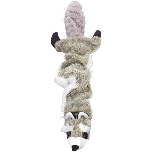SPOT Ethical Pet SPOT Bungee Skinneeez | Stuffingless Plush Animal Toy for Dogs | Interactive Dog Toys | Raccoon | Expands 36
