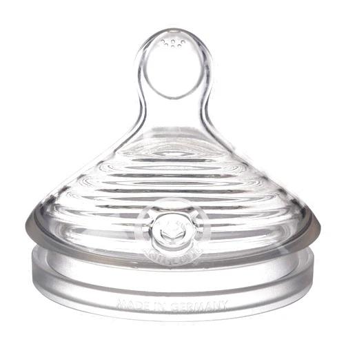 NUK Simply Natural Baby Bottle Nipples - Medium Flow Silicone Extra Soft Anti-Colic Air System BPA-Free Pack of 2