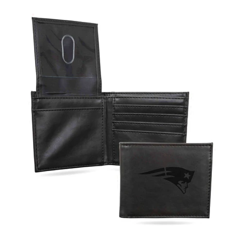 Rico Industries NFL Laser Engraved Billfold Wallet Laser Engraved Bill-fold Wallet - Slim Design - Great Gift
