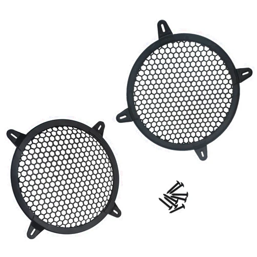 HAJXZH 2pcs 12inch Speaker Grill Cover Subwoofer Speaker Waffle Grill Guard Protector Plastic Mesh Car Subwoofer Speaker Cover