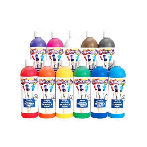 Colorations - SWT16 Simply Washable Tempera Paints, 16 fl oz, Set of 11 Colors, Non Toxic, Vibrant, Bold, Kids Paint, Craft, Hobby, Arts & Crafts, Fun, Art Supplies