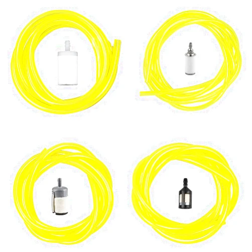 HUSWELL 4 Size 2 Feet Petrol Fuel Gas Line Pipe Hose Tubing Fuel Filter kit for Poulan Craftman Chainsaw String Weed Trimmer Blower Edger 2 Cycle Engine