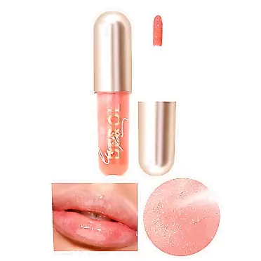 Rosarden Glitter Lip Gloss, Sparkly Lip Gloss, Long Lasting Lip Gloss, Shiny Lip Gloss, Glitter Lipstick, Pink Lip Gloss, Shimmer Moisturizing Lip Gloss, Hydrating Lip Glow Oil, Tinted Lip Oil, Clear Glitter Lip Gloss, Lip Gloss for Girls Glitter Light Pink