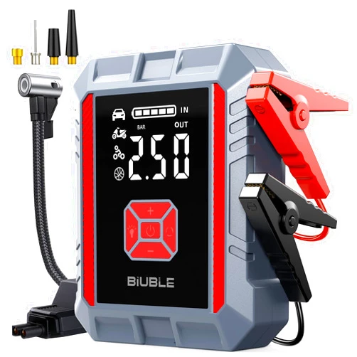 BIUBLE 8000A Jump Starter with Air Compressor, 26800mAh Car Battery Jump Starter (All Gas/16L Diesel), 150PSI Battery Jumper Starter Portable, Jump Box with Smart Jumper Cables, Jump Pack with USB QC3.0