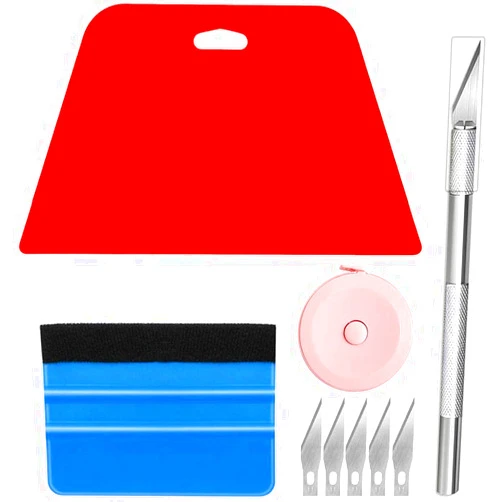 Qianglive Wallpaper Smoothing Tool Kit, Contact Paper Squeegee for Vinyl Backsplash Tile Peel and Stick Wallpaper Wrap Vinyl Window Tint Glass Film