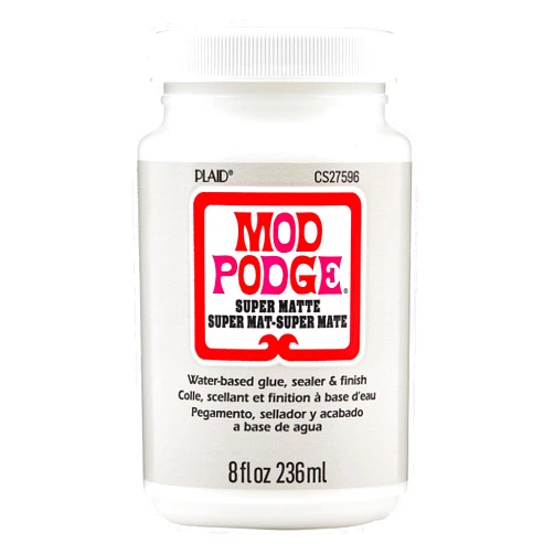 Mod Podge Super Matte, Premium All-in-One Glue, Sealer, and Finish, 8 fl oz, CS27596, Clear
