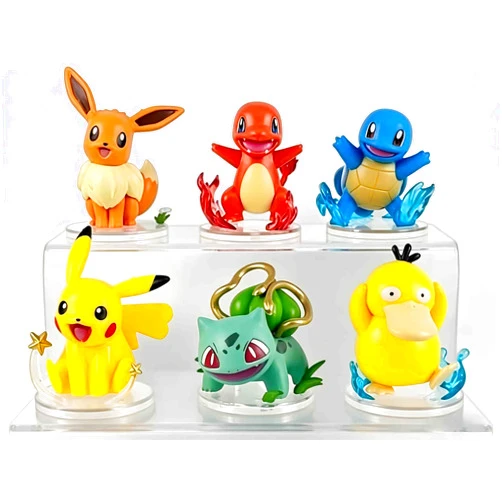 Slinsmei 6Pcs Pokemon Collectible Figures, Exquisite Model Ornaments, Creative Anime Peripheral Gifts for Fans