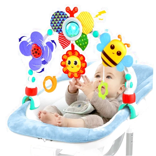 SINOMARS Baby Stroller Arch Toys,Adjustable Crib Mobile for Bassinet with Sensory Play Accessories and Hanging Toys,Baby Travel Car Seat Toys for Toddler Boy Girl 0 3 6 9 12 24 Months