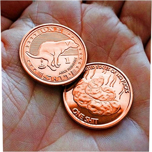 ZFG Inc. Zero F's Given Giftable Novelty Quarter Coins, Color Copper, Give One S**t, 10-Pack