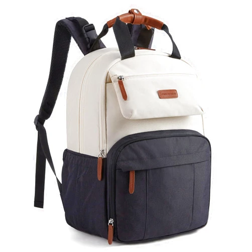 mommore Diaper Bag Backpack, Multi-pocket Large Diaper Bag Travel Essentials for Mom Dad, Quick Access Baby Bag with Insulated Pockets, Changing Pad, Stroller Straps