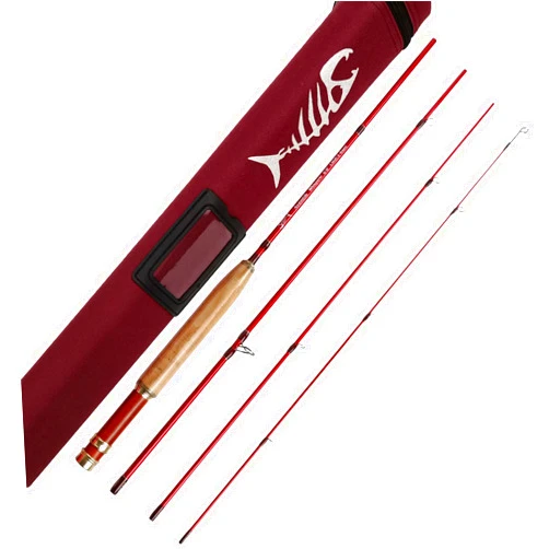 Aventik Whisperer Fly Fishing Rod 4 Pieces, 6FT 0/1/2/3wt, 7FT 3/4wt, 24T Corbon Fiber Fast Action Super Compact Freshwater Ultra Light Fly Rod with Cordura Rod Tube
