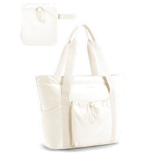 BAGSMART Tote Bag for Women, Tote Shoulder Bag with Laptop Compartment and Zipper Handbag for Travel, Work