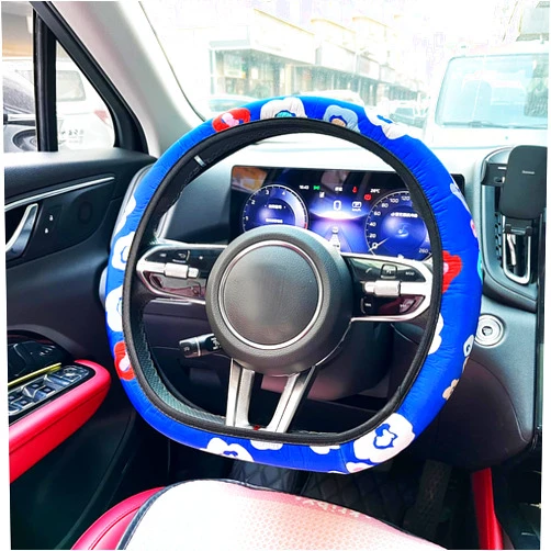 Shutuan Steering Wheel Cover for Women Boho Universal Steering Wheel Covers Protector Car Accessories for Car 15 inch (Flower)