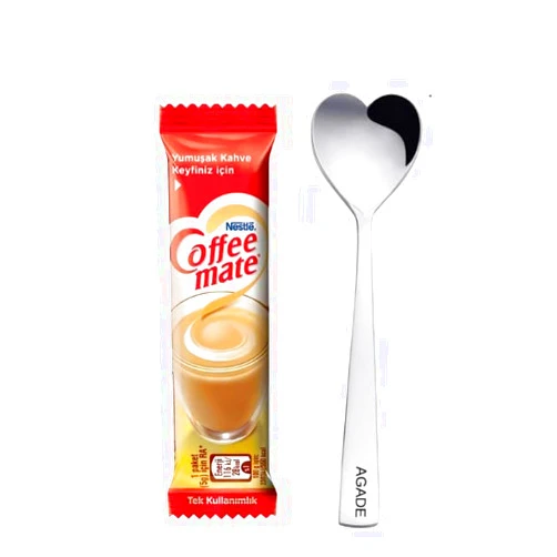 AGADE Coffee creamer NestleCoffee-mate Original powdered - 5g x 30 Single serve Sachets and 1 AGADE stainless steel spoon