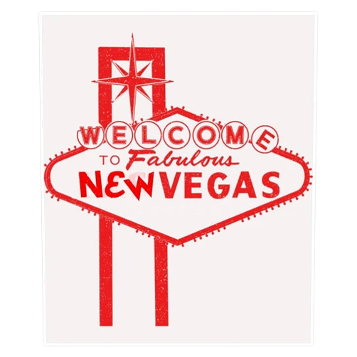 HJ Media Welcome to New Vegas Fallout New Vegas Red Logo Window Water Bottle Bumper Sticker Decal 5