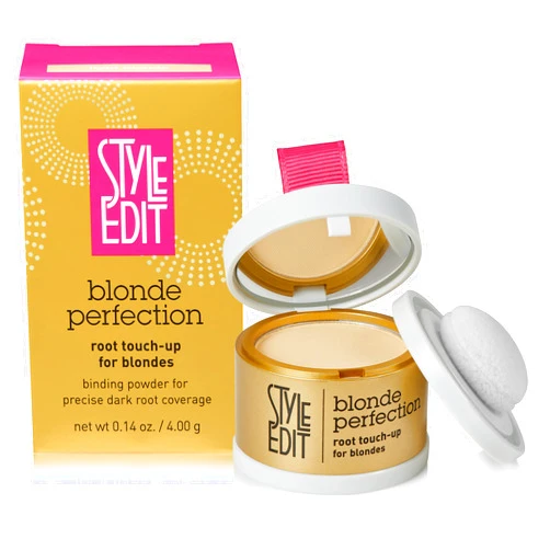 STYLE EDIT Root Touch Up Powder for Light Blonde Hair by Style Edit | Temporary Hair Color for Dark Roots and Highlights | Root Concealer for Grays, Thinning Hair and Hairline | Mineral Infused Powder | 0.14 oz.