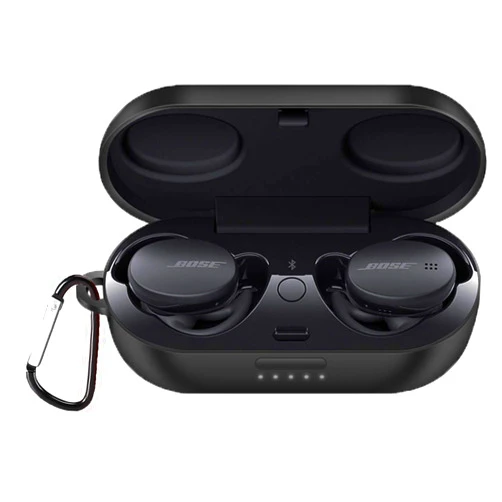 Youkei Compatible with Bose Sport Earbuds Case, Youkei Silicone Case Cover Easy Carrying Protective Case Cover Compatible with Bose Sport Earbuds (Black)